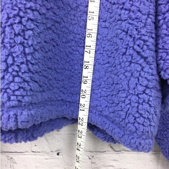 Z By Zella Sheila Sherpa Fleece Hooded Crop Lavender Pullover Athleisure Top XL - Picture 9 of 10